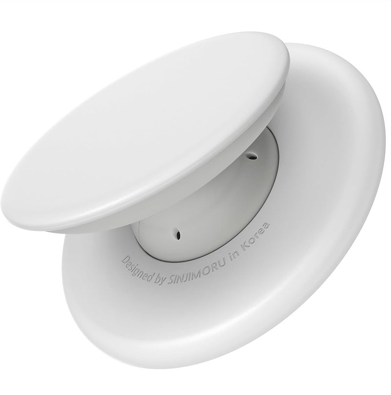 Sinjimoru for MagSafe Phone Grip, Soft Silicone Magnetic Finger Grip for iPhone 17/16/15/14/13, Comfortable One-Touch Holding, M-Tap Tok White - Image 1